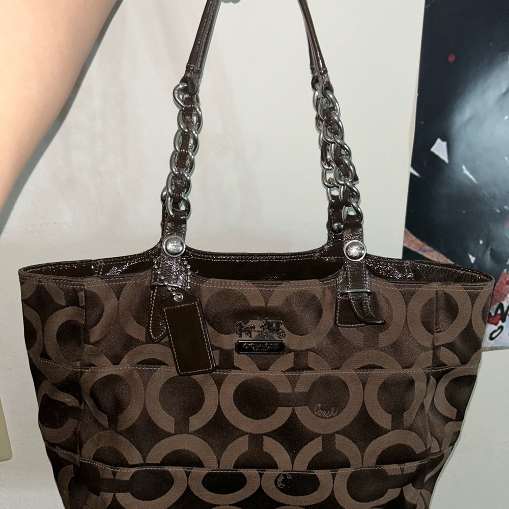 Coach Brown Signature Tote Bag
